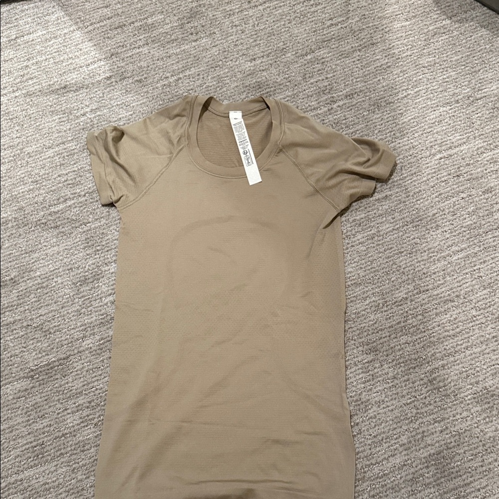 lululemon athletica Tan Short Sleeve Tee